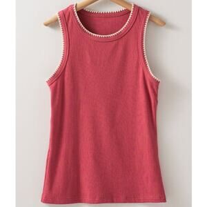 NWOT Pink Tank with Stiching, Womens Size Small